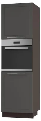Produktbild von Backofenschrank KVANTUM 2-türig 60cm Korpus- & Frontfarbe wählbar (Q-D14/RU/2D),graphit matt,lava