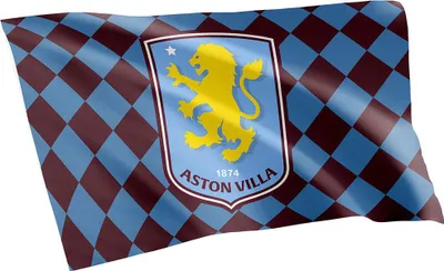 Image de Aston Villa FC - Drapeau à carreaux TA14214 (Taille unique) (Vin rouge/Bleu)