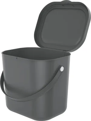 Image de ROTHO Seau à compost Albula 6l 23,5x20x20,8cm anthracite