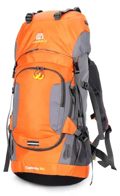 Produktbild von 60 l wasserdichter Wanderrucksack, Camping-, Bergsteiger- und Fahrradrucksack, Outdoor-Sporttasche mit Regenschutz