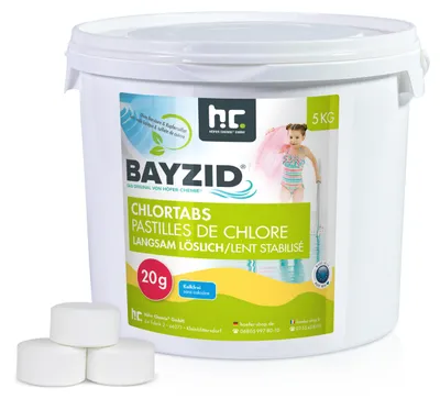Produktbild von 1x5 kg BAYZID® Chlortabs 20g langsam löslich für langanhaltende Wasserdesinfektion