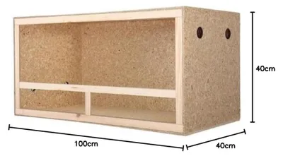 Obrázek produktu pro Terárium pro hady - Dřevěné - 100 x 40 x 40 cm - Větrání - Terárium pro plazy a hady