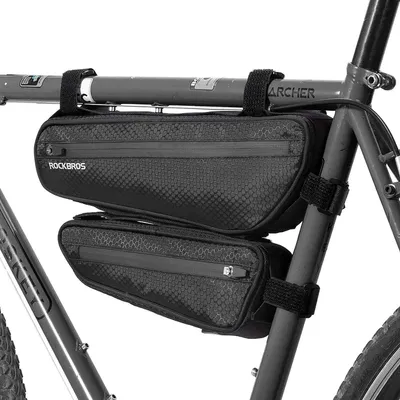 Obrázok produktu pre ROCKBROS Cyklistická brašňa na rám 2 v 1, odnímateľná brašňa pod sedlo, vodeodolná
