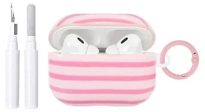 Zdjęcie produktu dla Etui airpods 4 generacji paski estetyczne silikon zestaw czyszczący