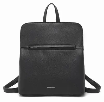 Zdjęcie produktu dla Czarny Mały Elegancki Minimalistyczny Plecak Damski Audrey