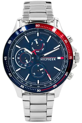 Imagen del producto de Reloj multifunción Tommy Hilfiger, color azul, acero inoxidable, modelo 1791718