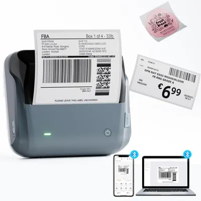 B4 Etikettendrucker, 4x6 Zoll, Bluetooth, thermisch, 203 dpi