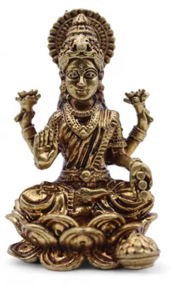 Imagen del producto de Dioses en miniatura de latón - Laxmi (52 g) - 49 mm