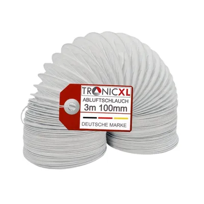 Zdjęcie produktu dla Wąż wylotowy powietrza PVC 100 mm 3 m osuszacz klimatyzator Wąż wylotowy powietrza