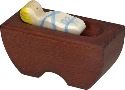 Image de Holztiger 80298 Enfant Jésus 2 dans crèche, brun