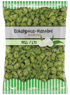 Produktbild von Eukalyptus-Menthol Bonbons hell 1kg