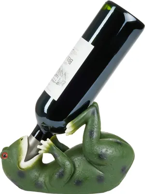 Image de BRUBAKER Porte-bouteilles de vin Grenouille assoiffée - Porte-bouteilles Animaux ivres - Porte-bouteilles drôle - Décoration Figure peinte à la main Bar Accessoires pour le vin pour le bar à vin - Décoration amusante - Cadeau pour le vin
 EUR€2999