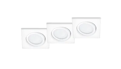 Produktbild von Trio Leuchten LED Einbauleuchten Rila 3er-Set 650210331, Metall Weiß matt, inkl.