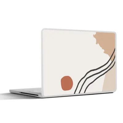 Produktbild von MuchoWow® Laptop Aufkleber Sticker Cover Sommer - Abstrakt - Schwarz - Orange 30x22 cm - Laptop-Sticker