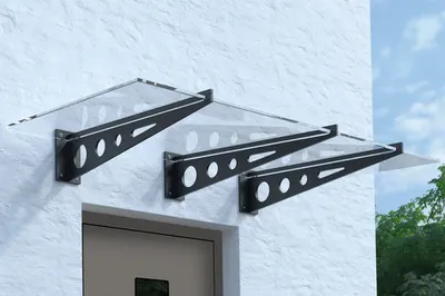 Produktbild von ARON Vordach Pultform Metz VSG 200x105 cm anthrazit ohne Wandanschlussprofil