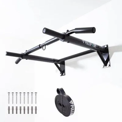 Produktbild von Famanu Pull-Up Bar zur Wandmontage mit Mehrfachgriffen - Schwarz