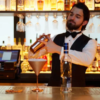 Produktbild von Professionelles Cocktail Shaker Set (Edelstahl, Roségold/Kupfer - Barzubehör, Barkeeper-Set)