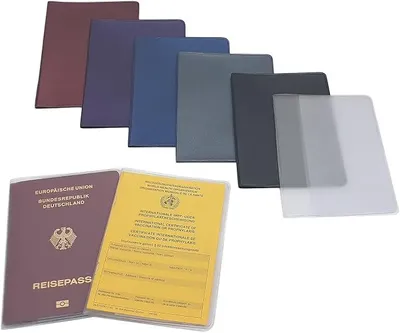 Produktbild von PolkaHome® Universelle Schutzhülle für Impfausweis mit 2 Fächern, Schwarz, Einheitsgröße, Klassisch