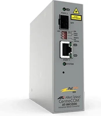 Obrázek produktu pro Allied Telesis AT-IMC2000TP/SP-980, 1000 Mbit/s, 10Base-T, 100Base-T, 1000Base-T, 100Base-X, 1000Base-X, Fast Ethernet, Gigabit Ethernet, 10,100,1000 Mbit/s, 14880 pps