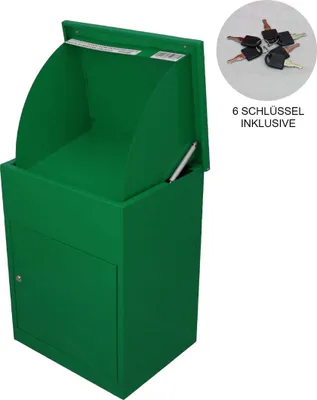 Produktbild von Paketkasten Paketbriefkasten Briefkasten für Pakete Briefkasten mit Paketfach Paketbox Postbox Paket-Dropbox Paketstation für zuhause Paket-Standbriefkasten Paket-Briefkasten abschließbar Grün