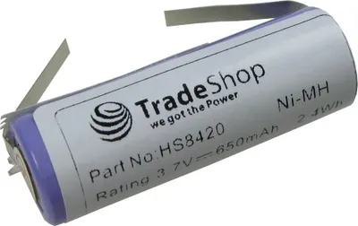Produktbild von Trade-Shop Li-Ion Akku 3,6V/3,7V / 650mAh für Braun Oral-B Pro 4500 Type 3756, Genius 6000 8000 9000, iBrush 8000 9000, Smart 6 6000 7000