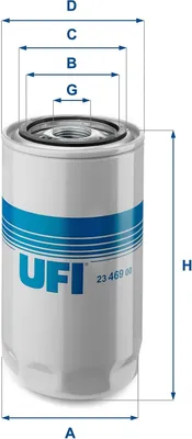 Obrázok produktu pre Olfiltre UFI 23.469.00, závitový filter pre vozidlá IVECO EuroCargo I-III, GINAF C-Series a DAF CF 65