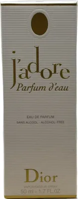 The image shows the front of a perfume box.