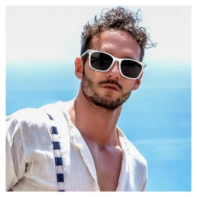 Produktbild von Polarisierte Sonnenbrille für Herren - Eckige Designer Sonnenbrillen mit UV400 Schutz für Herren und Damen