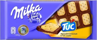 Produktbild von Milka Tuc Cracker Schokolade aus köstlich feiner Alpenmilch 87g