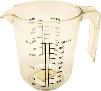 Produktbild von Messkanne 1 l mit Druck PS Kunststoff mit Rutschgummi
