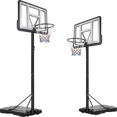 Produktbild von Famanu Tragbare Basketballständer mit Höhenverstellung und Rollen - Indoor und Outdoor