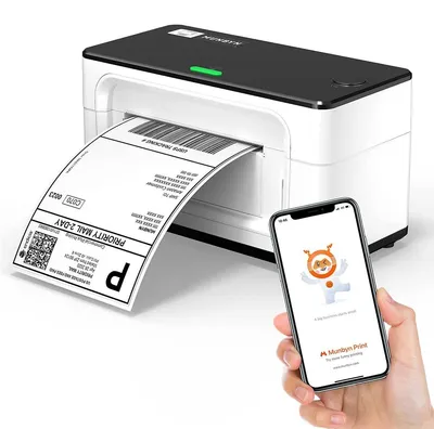 Produktbild von Thermodrucker Etikettendrucker Versandetiketten - Bluetooth - 203 dpi - 25,4 bis 117 mm - Kompatibel mit DHL, UPS, eBay, Shopify