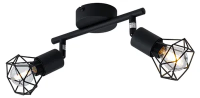 Produktbild von Deckenleuchte, Käfig, Spots verstellbar, schwarz, L 22 cm