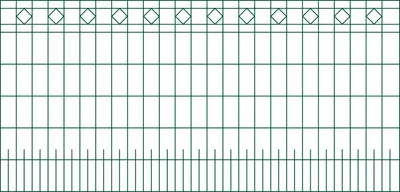 Produktbild von Schmuckzaun Madrid - Farbe: grün, Höhe: 121 cm, Länge: 251 cm