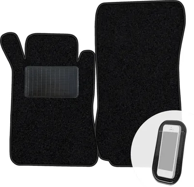 Produktbild von moto-MOLTICO Vorne Fußmatten Auto Velours Autoteppiche Schwarz Automatten Set 2-teilig passend für Mercedes-Benz CLK W209 2002-2009