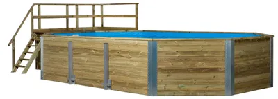 Produktbild von POOLCREW Massivholzpool L Sparset Pool
