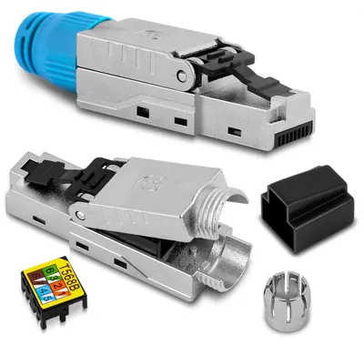 Produktbild von Netzwerkstecker Werkzeuglos Cat8 CAT8.1 RJ45 Netzwerk Stecker geschirmt 2000MHzAuswahl:Stecker CAT8/CAT8.1;Menge:10 Stück