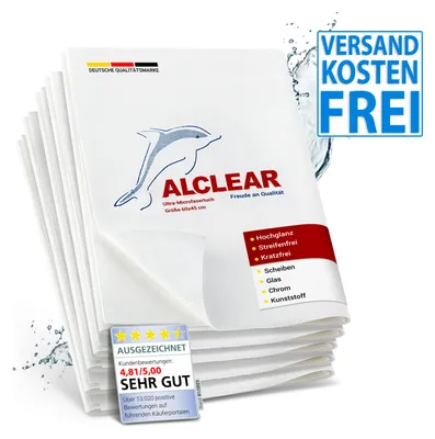 Produktbild von ALCLEAR 950002_5 Ultra-Microfaser Fenstertuch streifenfrei 60x45 cm
