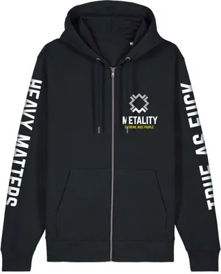 Produktbild von Metality Kapuzenjacke Herren Herren Zipper schwarz Band-Merch 100% Baumwolle 3XL