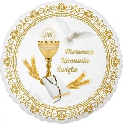 Image de ballon de baudruche Première Communion rond 46cm FG-OPKS