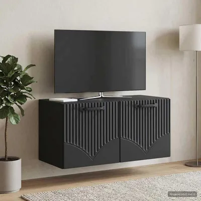 Image de Maison Exclusive - Meuble TV mural noir 59,5 x 31 x 30 cm
