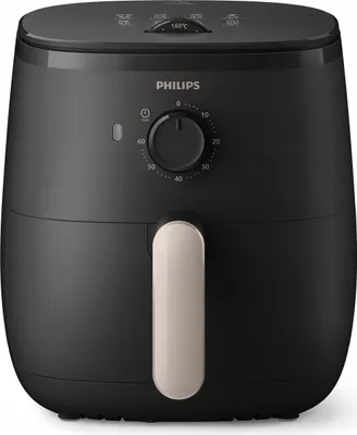 Philips Friteuse Schwarz Ovi 3.7L 12 Programme Rapidair Fettfrei