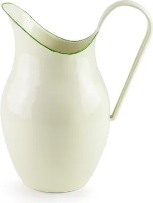 Obrázek produktu pro Smaltovaný džbán se zeleným okrajem 25cm 2,5l