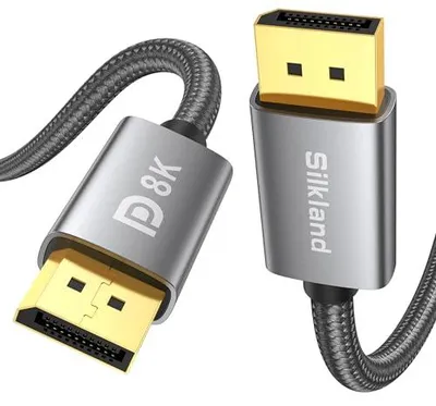 Produktbild von 8K DisplayPort Kabel 1.4 2M [VESA-], 4K@144Hz, 2K@240Hz/180Hz/165Hz, 8K@60Hz, HBR3 32.4Gbps, HDR, DSC 1.2, HDCP 2.2, G-Sync&FreeSync, DP 1.4 Kabel für Gaming-Monitor, Grafikkarte