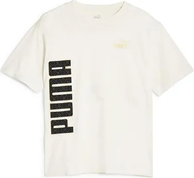Produktbild von Puma Power Logo Love Kurzarm-t-shirt Beige M Damen Beige M