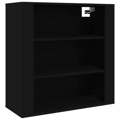 Produktbild von vidaXL Wandschrank Schwarz 80x33x80 cm Holzwerkstoff