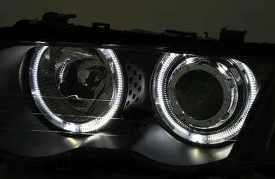 Für BMW 3er E46 Limo Touring 1998-08/2001 CCFL Angel Eyes Scheinwerfer Schwarz in der Farbe Schwarz von AD TUNING GmbH & Co. KG
