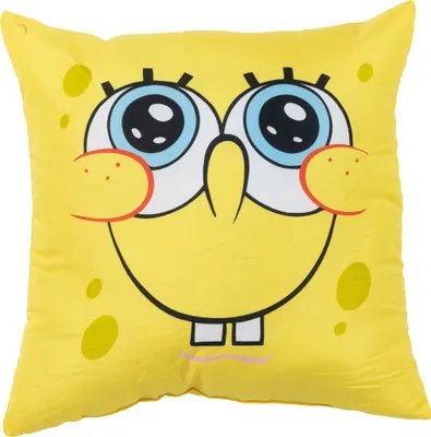 Produktbild von Spongebob Schwammkopf Kissen - Plüsch Dekokissen Zierkissen Kopfkissen Sitzkissen Gelb 40 x 40 cm
