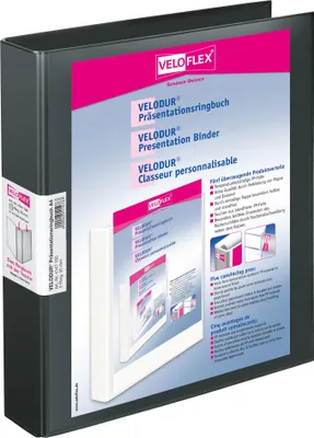 Immagine prodotto di Raccoglitore ad anelli di presentazione Veloflex VELODUR 4147180 2 anelli 30 mm nero