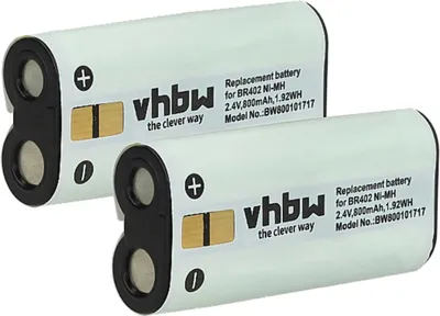 Produktbild von vhbw Akku Ersatz für Olympus BR403, BR402 für Diktiergerät (800 mAh, 2,4 V, NiMH)